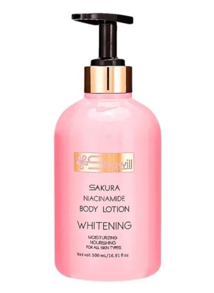 Sakura Niacinamide Whitening Body Lotion – 500ml