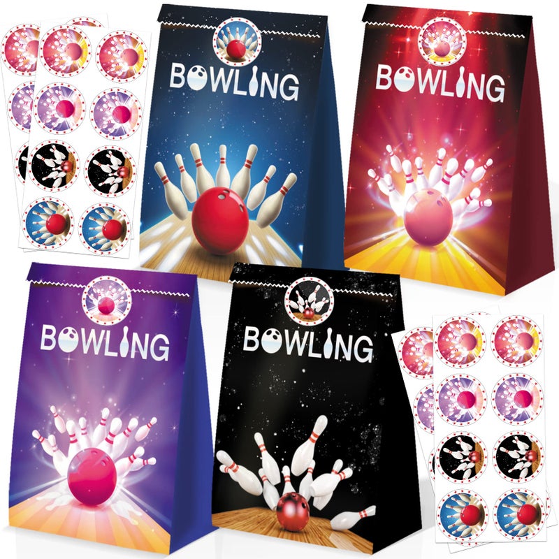 BQK 24pcs Bowling Party Bags Bowling Birthday Party Supplies - Image 2