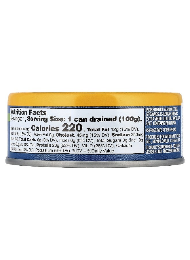 Wild Planet Wild Planet, Albacore Solid Wild Tuna In Extra Virgin Olive Oil,  5 oz (140 g)  - Image 2