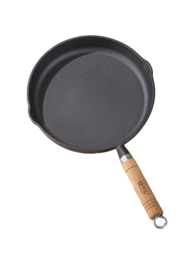 Telssida Thick Cast Iron Small Flat-Bottom Pan, Uncoated Steak Griddle, Non-Stick Egg Pan, Baby Food Pot, Raw Iron Mini Breakfast Pan - Image 1