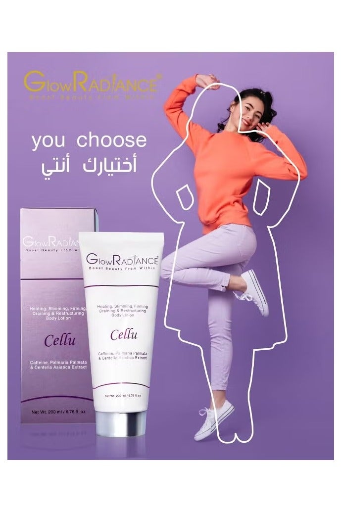 Glow Radiance Cellu Lotion â 200ml | Firming & Smoothing Body Moisturizer | Reduces Appearance of Cellulite | Hydrating & Nourishing Formula - Image 4
