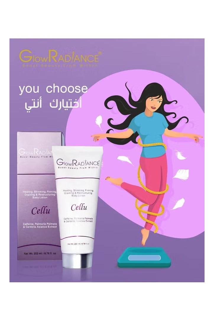 Glow Radiance Cellu Lotion â 200ml | Firming & Smoothing Body Moisturizer | Reduces Appearance of Cellulite | Hydrating & Nourishing Formula - Image 2