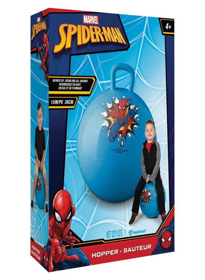 Hedstrom Marvel Spiderman 15 Inch Hopper Ball, Jumping Ball for Kids Blue, 55-97065 - Image 2