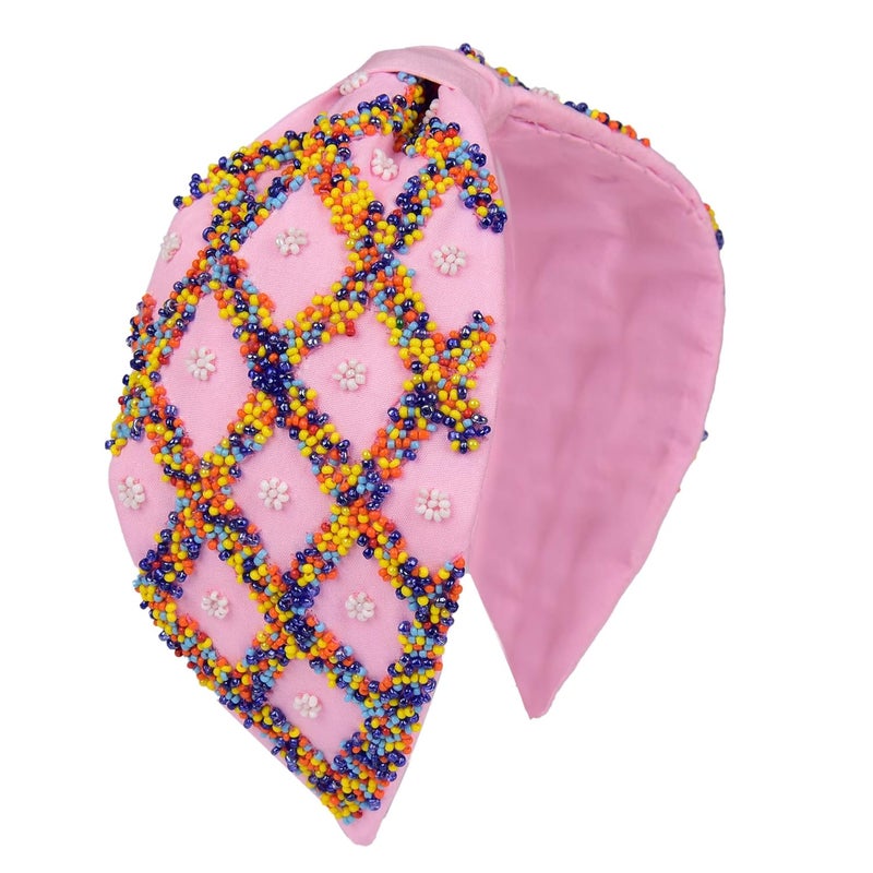 NNR Beaded Hair Bands For Girls And Women, Hand Made Embroidery Hair Bands For Parties And Functions, Pack Of 1 Pcs - Image 1