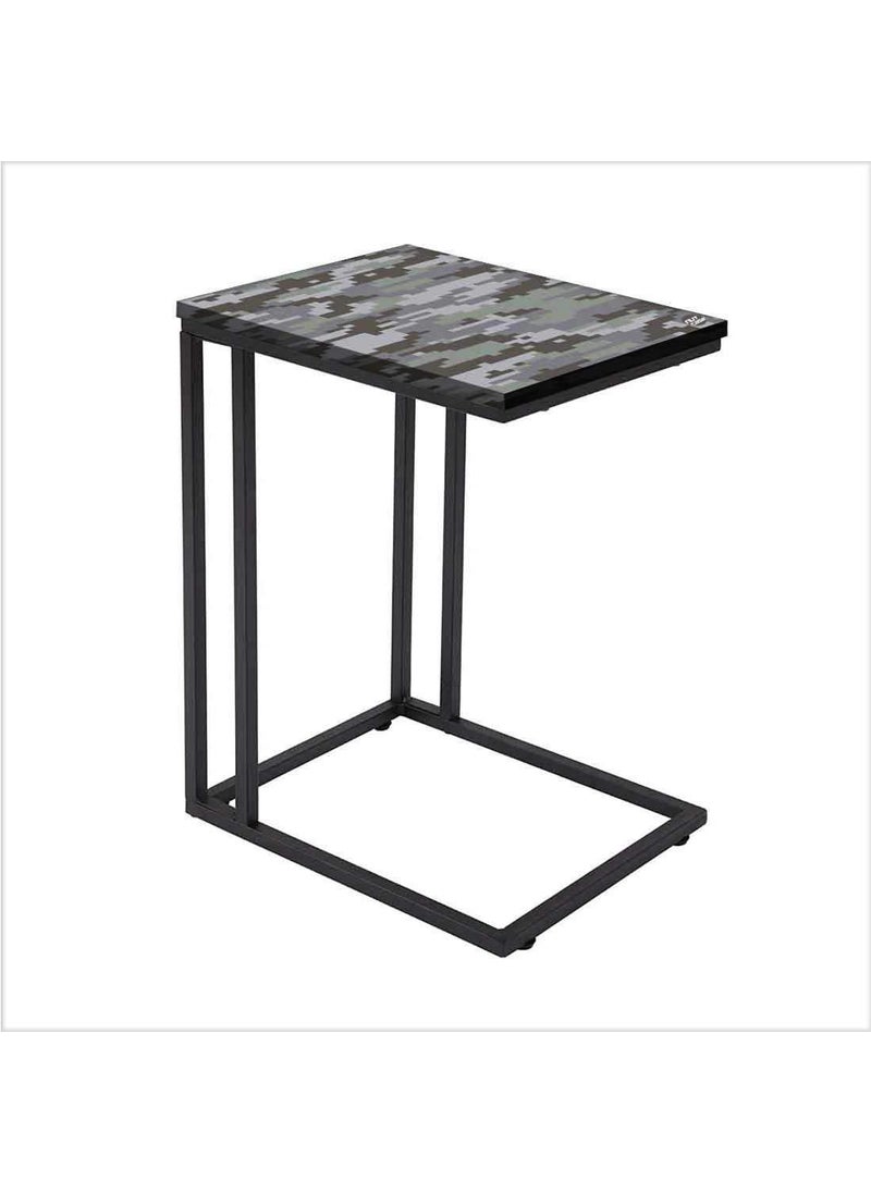 Nutcase Nutcase Design C Shaped Side Table for Laptop Work on Sofa CouchStudy Breakfast Snack Serving End Tables for Living Room Bedroom Gray Camouflage  - Image 1