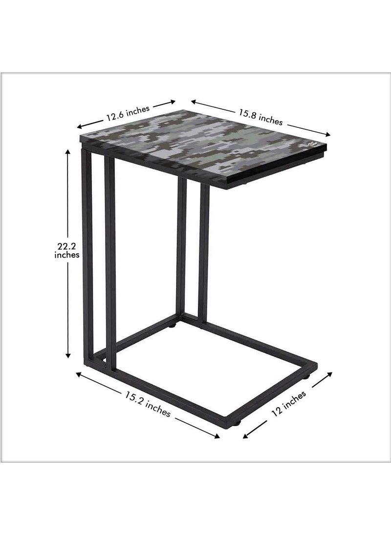 Nutcase Nutcase Design C Shaped Side Table for Laptop Work on Sofa CouchStudy Breakfast Snack Serving End Tables for Living Room Bedroom Gray Camouflage  - Image 4
