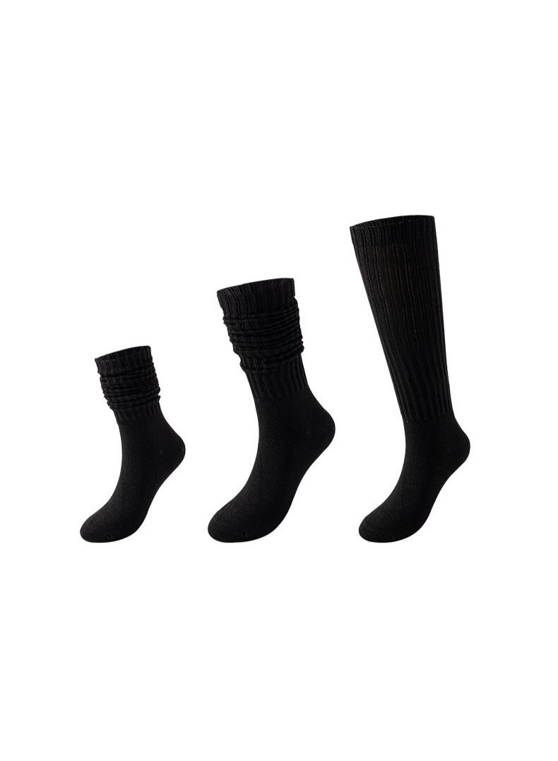 3 أزواج من الجوارب الطويلة للنساء، جوارب شتوية طويلة تصل إلى الفخذ، ناعمة ومريحة للارتداء اليومي والتمارين الرياضية والرياضة - Image 2