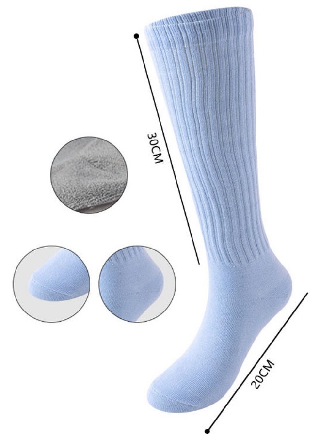 3 أزواج من الجوارب الطويلة للنساء، جوارب شتوية طويلة تصل إلى الفخذ، ناعمة ومريحة للارتداء اليومي والتمارين الرياضية والرياضة - Image 5