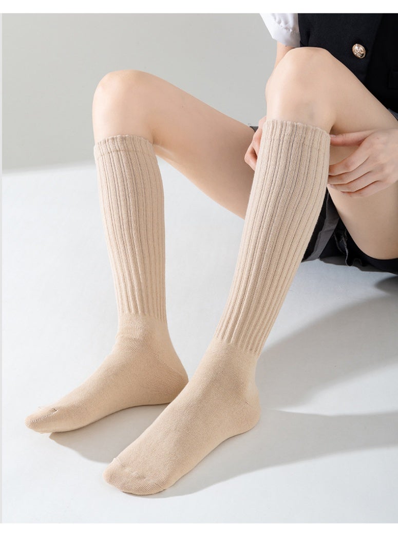 3 أزواج من الجوارب الطويلة للنساء، جوارب شتوية طويلة تصل إلى الفخذ، ناعمة ومريحة للارتداء اليومي والتمارين الرياضية والرياضة - Image 3