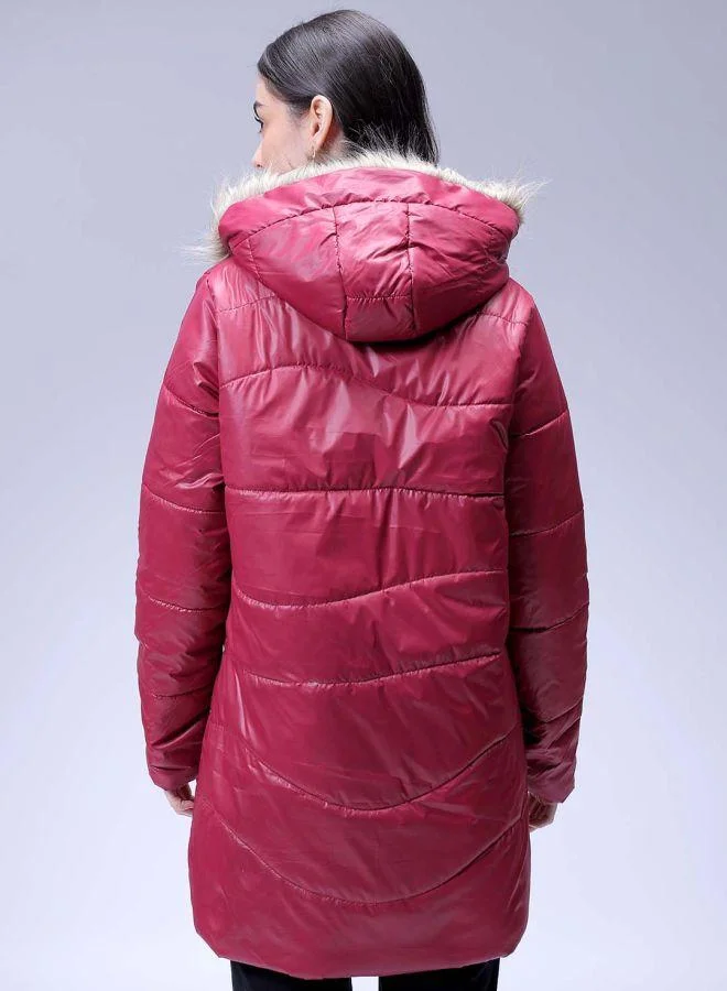 مرفوعة Women Relaxed Fit Solid Quilted Jacket