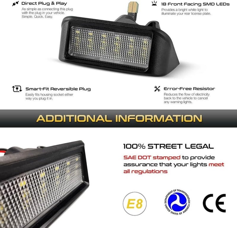 Vuzmode LED License Plate Light for Multiple Vehicle Models - Image 5