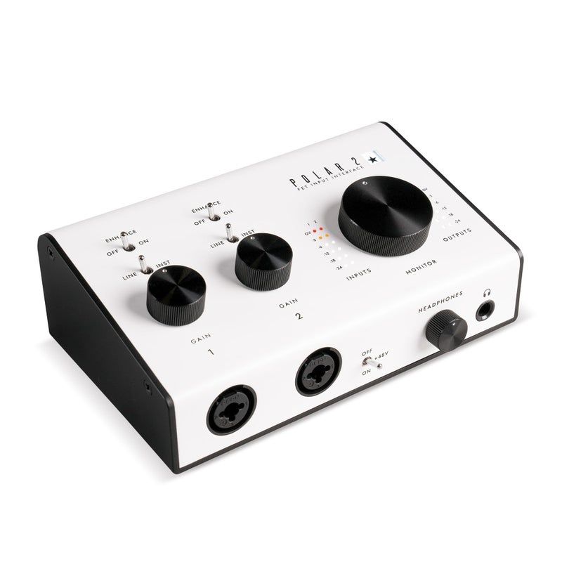 Blackstar POLAR 2 Two Channel USB Audio Guitar Interface with High Headroom FET Input Stage and Studio Software Collection Bundle White and Black