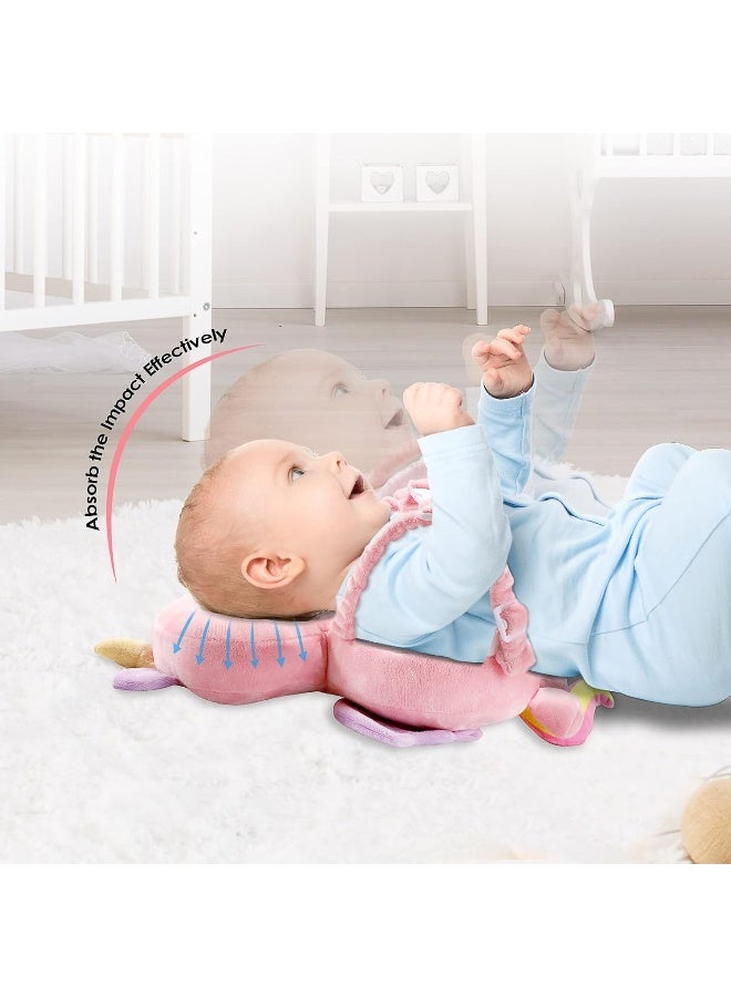 Umtiti Baby Head Protector Pad Safety Pad for Walking & Crawling, Toddlers Head Safety Adjustable Back-Pack, Pink Unicorn - Image 3