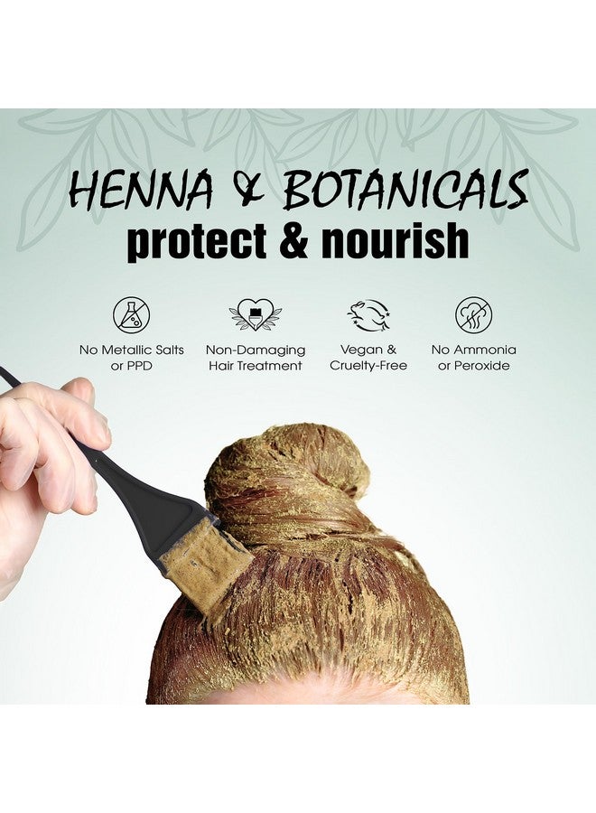 Light Mountain صبغة شعر بالحناء وبلسم لون الشعر الرمادي البني الفاتح للرجال/النساء صبغة شعر شبه دائمة خالية من المواد الكيميائية للشعر الأبيض والرمادي والأشقر 7 أونصة (عبوة من قطعتين) - Image 3