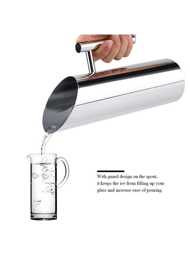 GLOGLOW Water Pitcher Stainless Steel Water Pitcherjug Water Jug Cold Drinking Water Pouch Pitcher With Handle For Iced Tea Beverage Carafe(1.5L)  - Image 4