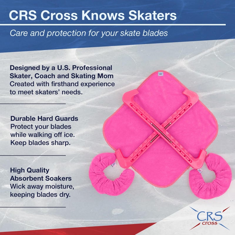 CRS Cross Skate Guards, Soakers and Towel Gift Set - Ice Skating Guards and Soft Skate Blade Covers for Figure Skating or Hockey - Image 5