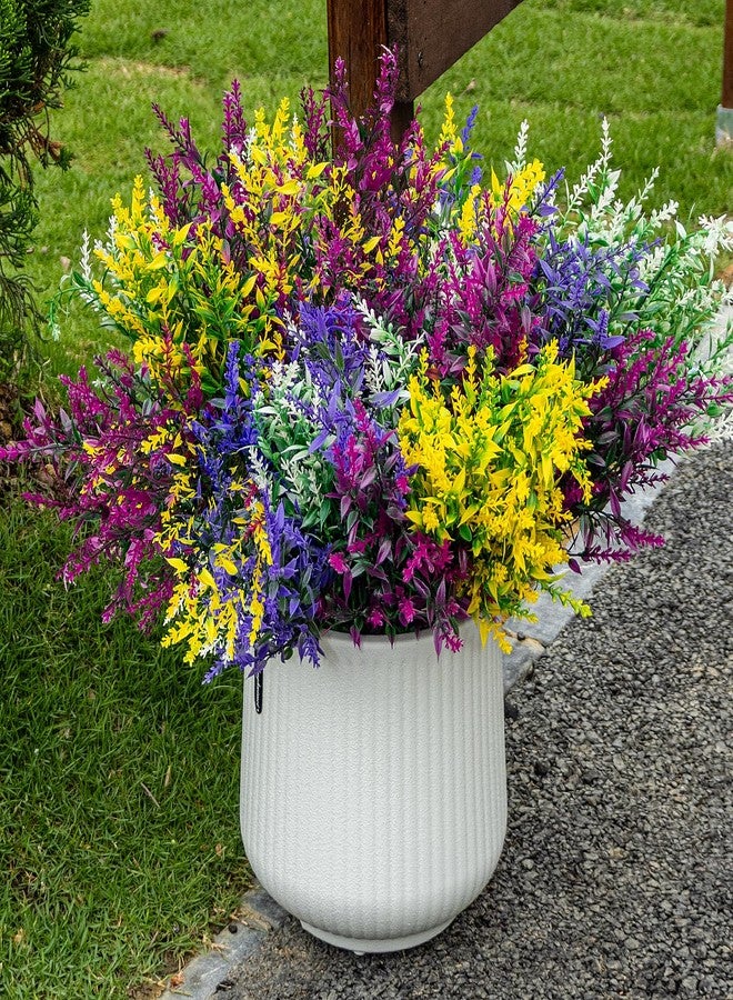 CLEANGOR 16 Bundles Artificial Flowers for Outdoors, Lavender Flowers Artificial, UV Resistant Artificial Outdoor Plants, for Spring Summer Garden, Porch, Patio, Window Box, Home Decoration (4 Color) - Image 1