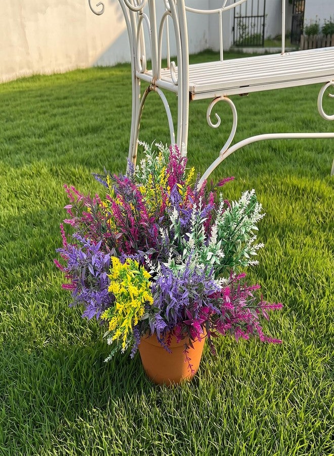 CLEANGOR 16 Bundles Artificial Flowers for Outdoors, Lavender Flowers Artificial, UV Resistant Artificial Outdoor Plants, for Spring Summer Garden, Porch, Patio, Window Box, Home Decoration (4 Color) - Image 4