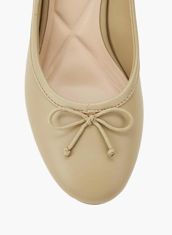 Celeste CREAM Women Bow Detail Block Heel Shoes for Women | Best Price UAE