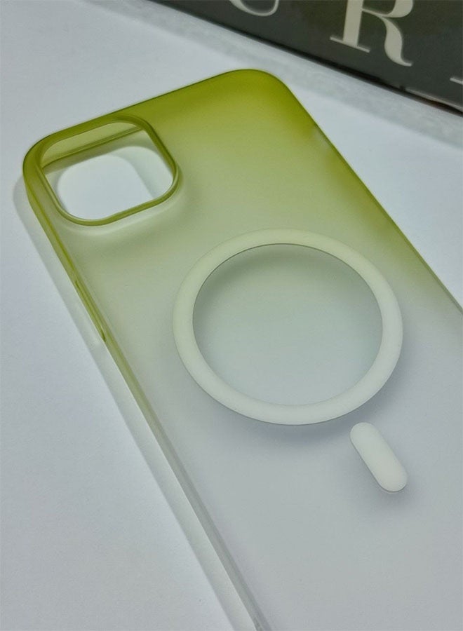 MagSafe Case for iPhone 15 Plus, Slim Semi-Transparent Case, Shockproof, Scratch and Fingerprint Resistant, Supports Magnetic Wireless Charging - Green - Image 3