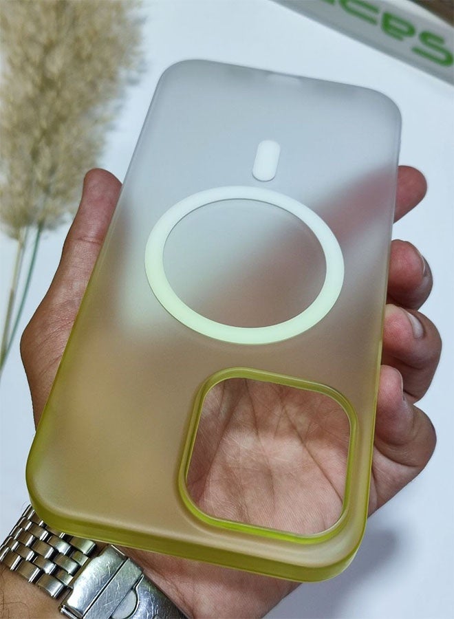 MagSafe Case for iPhone 15 Plus, Slim Semi-Transparent Case, Shockproof, Scratch and Fingerprint Resistant, Supports Magnetic Wireless Charging - Green - Image 2