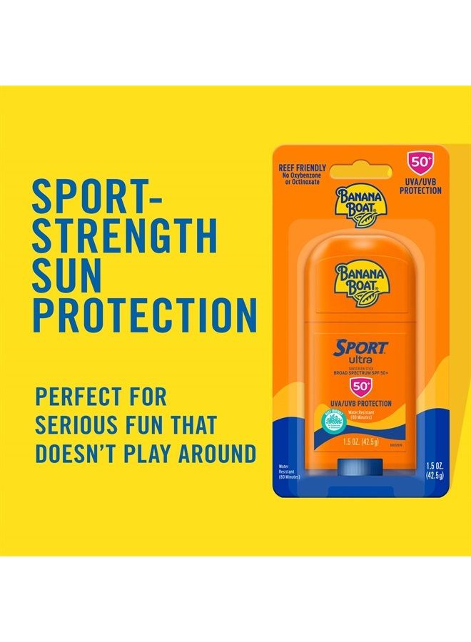 BANANA BOAT Sport Ultra, Broad Spectrum Sunscreen Stick, SPF 50, 1.5oz. - Image 1