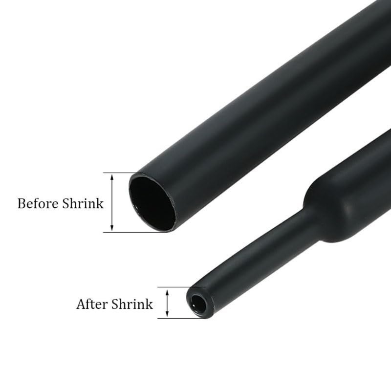 4mm Heat Shrink Tube, 10-Meter Shrink Sleeving, 2:1 Ratio for Cable Insulation, Wire Repair, Connector Sealing, Abrasion-Resistant Tubing, Black - Image 3