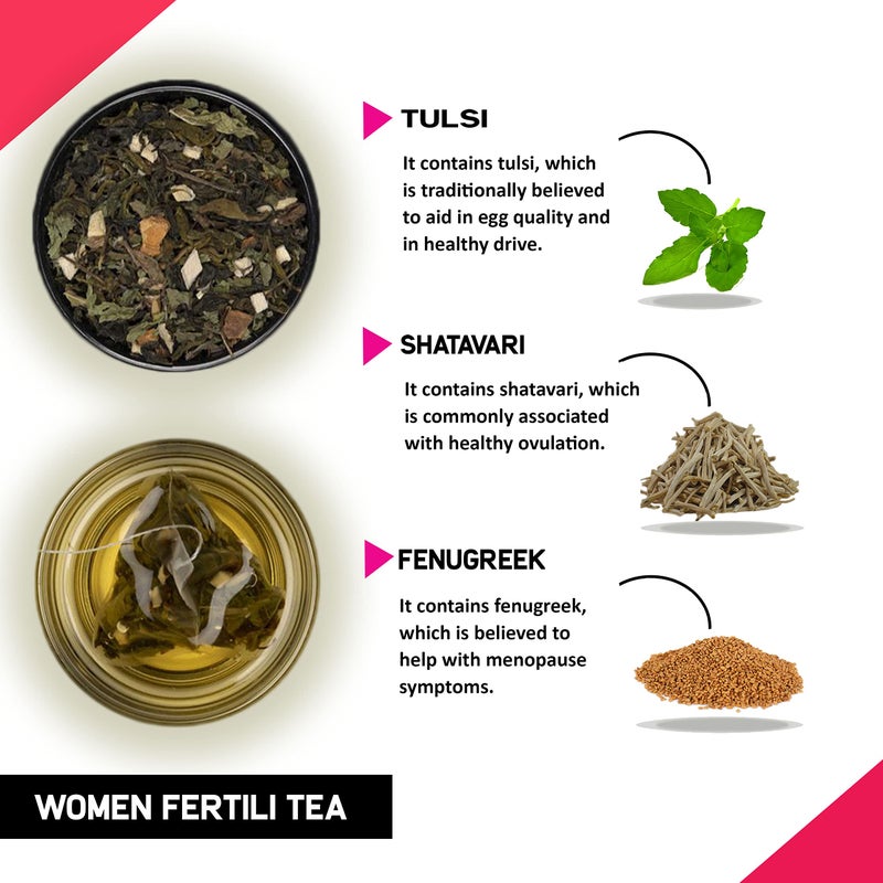 TEACURRY Women Support Tea|1 Months,30 Teabags- Spearmint,Asparagus,Shatavari,Nettle|Helps With Hormonal Balance,Tubal Blockage,Fibroids&Menopause.,2 grams - Image 3