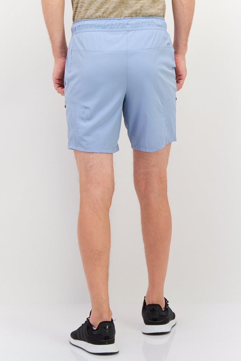 MOTION Men Sportswear Fit Drawstring Training Shorts, Dusty Blue - Image 3