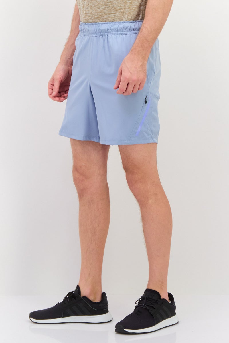 MOTION Men Sportswear Fit Drawstring Training Shorts, Dusty Blue - Image 4