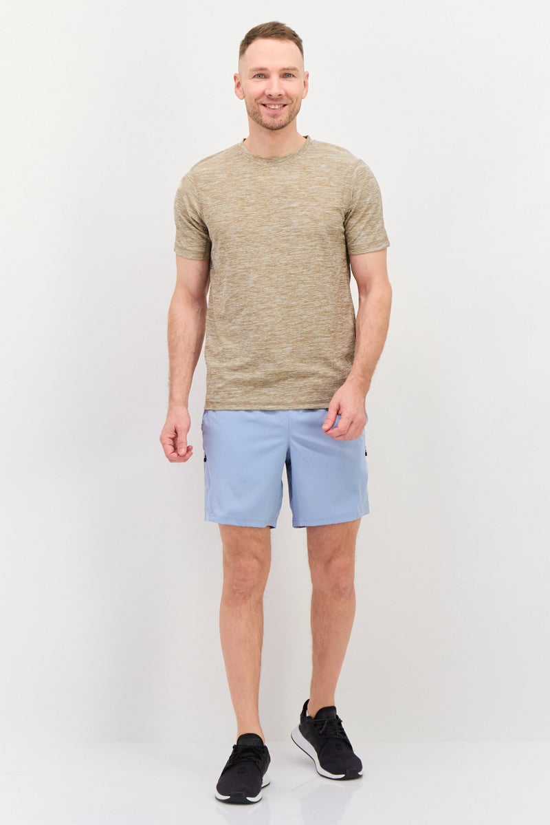 MOTION Men Sportswear Fit Drawstring Training Shorts, Dusty Blue - Image 2