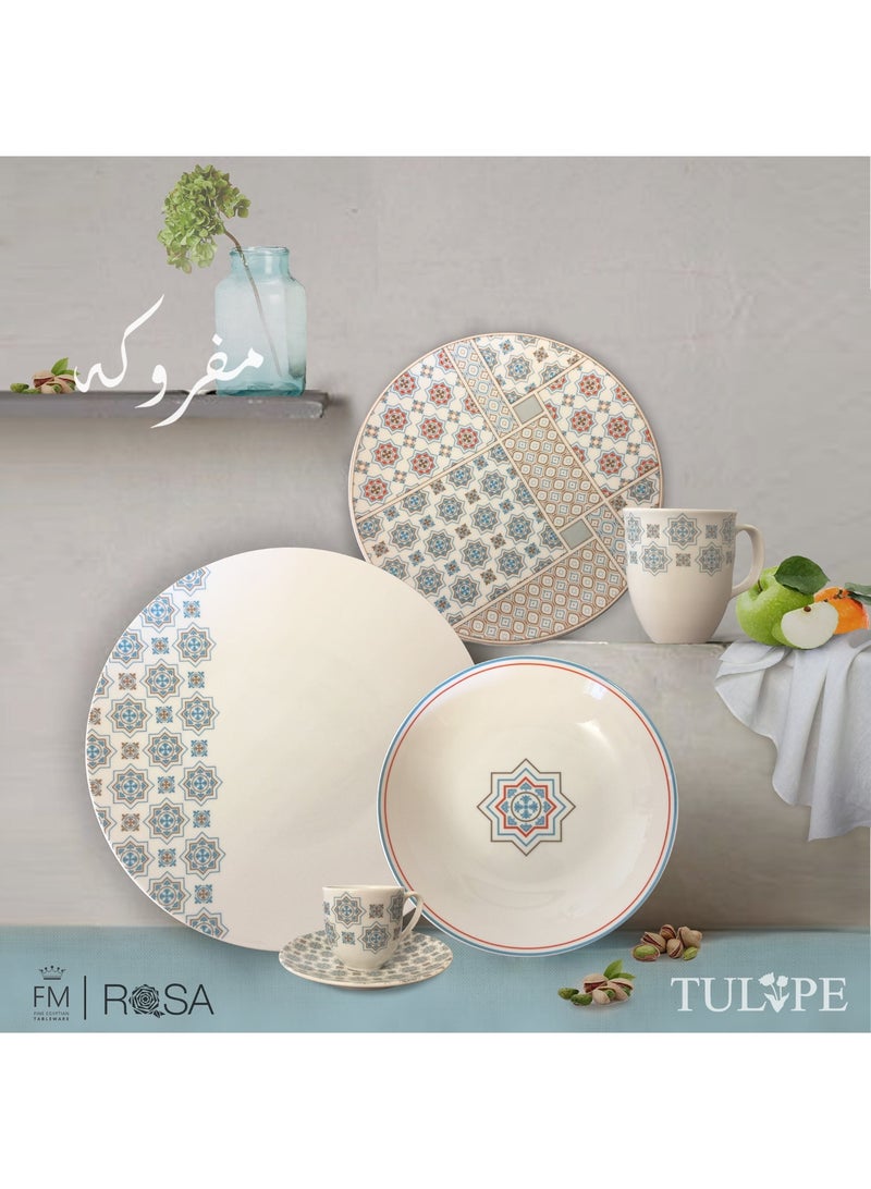 روزا باي فتحي محمود طقم عشاء 46 قطعه بورسلين - روزا فتحي محمود - Image 1