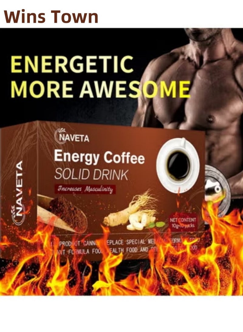 Wins Town Manly Energy Ginseng Coffee Enhances Physical Endurance, Boosts Energy | Protects Men's Health | Natural Energy Boost for Men - Image 1