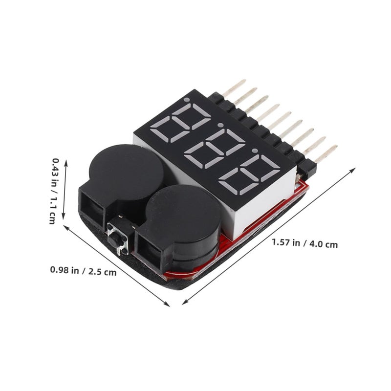 2 قطعة من جهاز اختبار البطارية الرقمي بشاشة LCD مؤشر الجهد إنذار انخفاض الجهد للمنزل والسيارة - Image 3