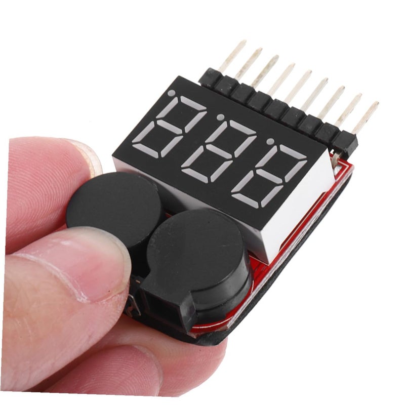 2 قطعة من جهاز اختبار البطارية الرقمي بشاشة LCD مؤشر الجهد إنذار انخفاض الجهد للمنزل والسيارة - Image 5