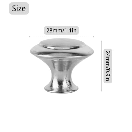 Yosoo Cabinet Knobs Round, Ball Stainless Steel Cabinet Door Knob Drawer Pulls Cabinet Knob Drawer Handles Kitchen Cupboard Knobs, Pack of 10 (28mm) - Image 3