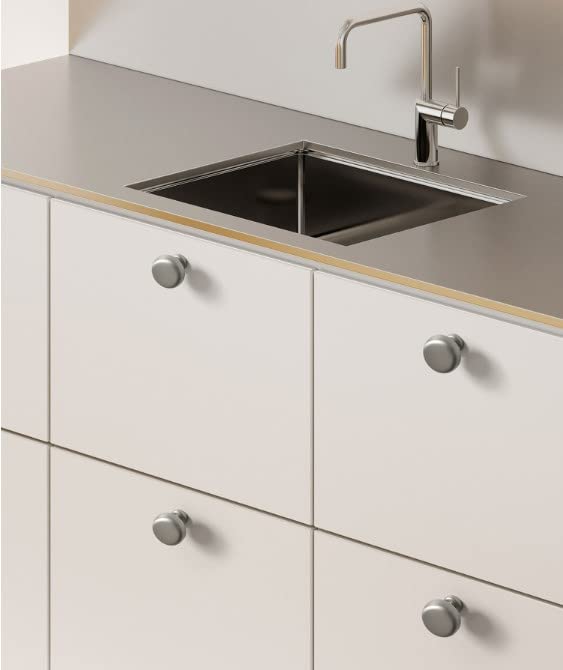 Yosoo Cabinet Knobs Round, Ball Stainless Steel Cabinet Door Knob Drawer Pulls Cabinet Knob Drawer Handles Kitchen Cupboard Knobs, Pack of 10 (28mm) - Image 2