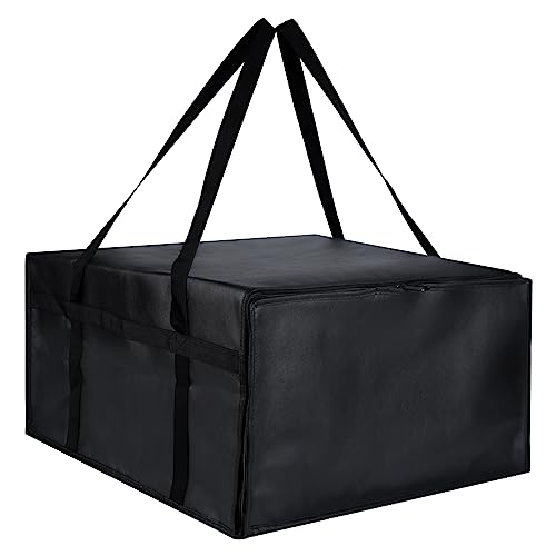CIVJET Insulated Pizza Delivery Bag for Carry Hot, 24" x 24" x 14" Insulated Food Delivery Bag, Grocery Cooler Bags for Catering/Doordash, Commercial Food Warmers（Black, 1Pk） - Image 1
