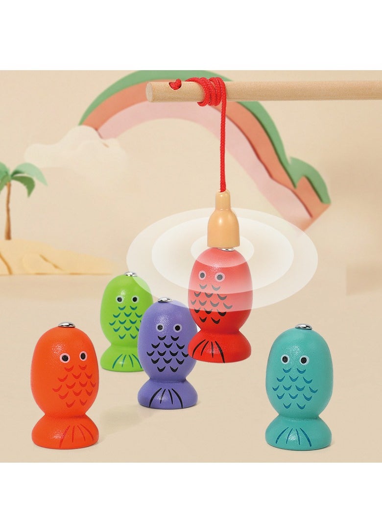 MIXDE - 3-in-1 Wooden Educational Toy – Shape u0026 Color Sorting, Fruit Recognition, Montessori Stacking Puzzle – Interactive Learning Gift for Toddlers u0026 Preschool Kids - Image 1