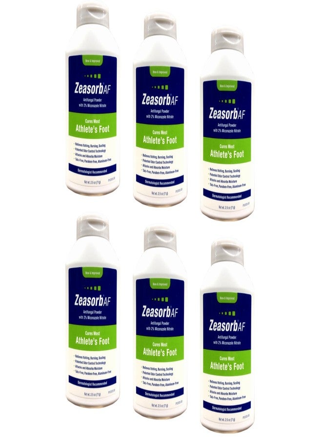 Zeasorb مسحوق زيازورب الفائق الامتصاص لعلاج الفطريات، قدم الرياضي 2.5 أونصة (71 غرام) (عبوة من 6) - Image 2