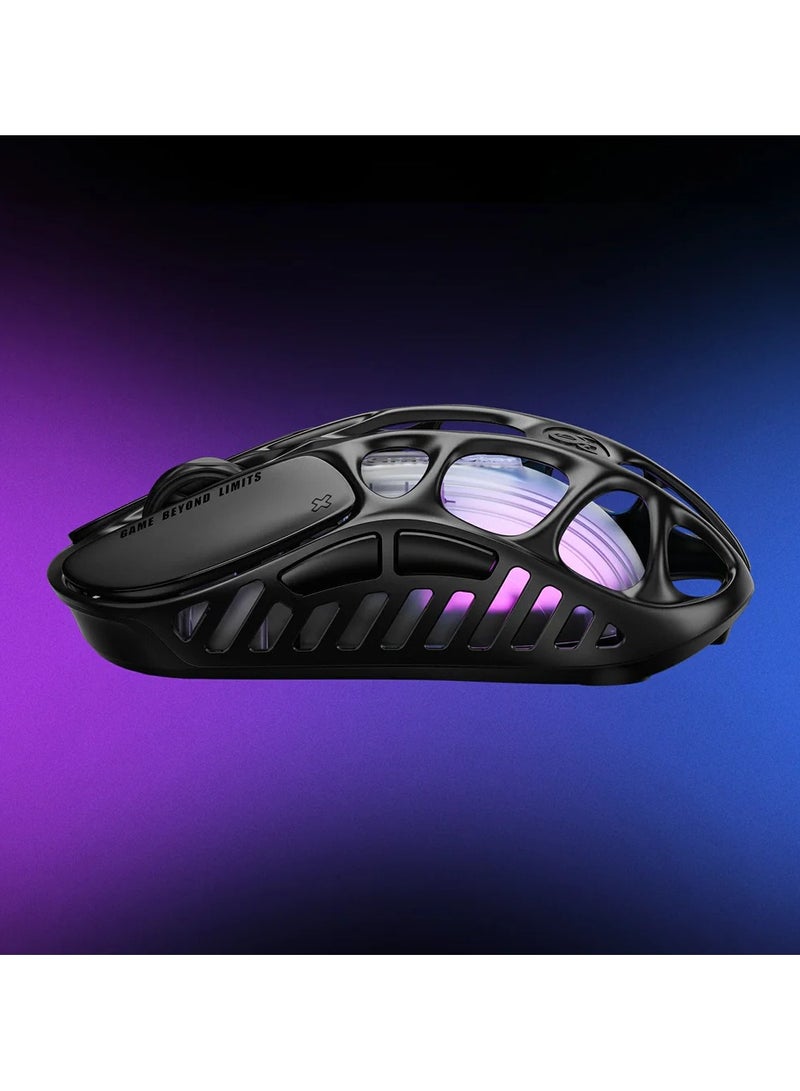 فيبكا GravaStar Mercury X Wireless Gaming Mouse – 32,000 DPI PAW 3950 Sensor, 1000Hz Polling Rate, Only 49g, Magnesium Alloy Hollow Frame, RGB Lighting, 5 Programmable Buttons - Image 2