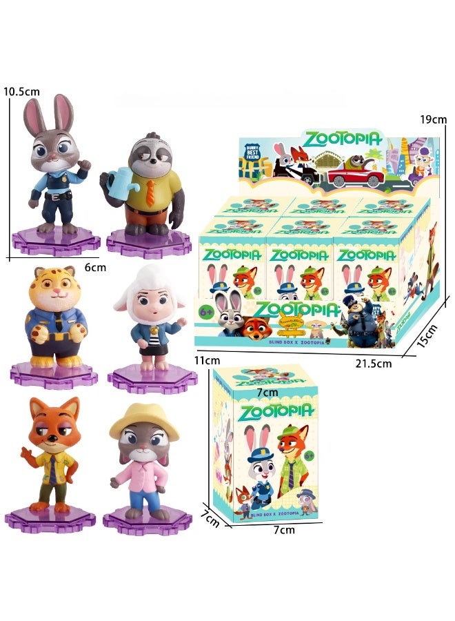 عام زوتوبيا نموذج سطح المكتب الديكور الثعلب نيك أرنب ضابط شرطة الكرتون صندوق أعمى دمية - Image 2
