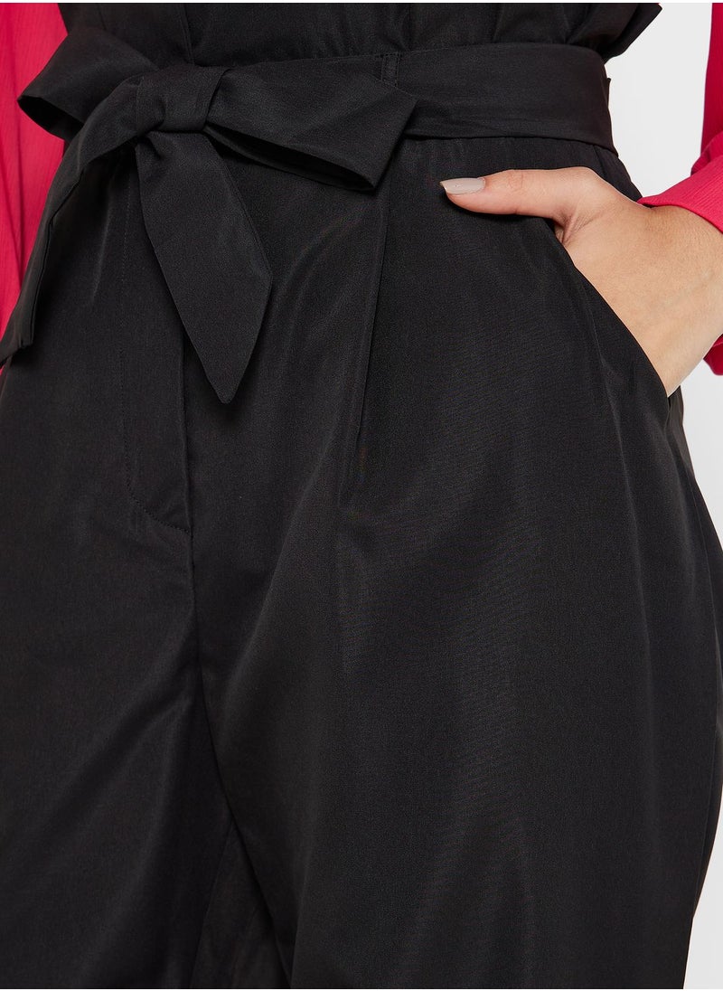 Ginger - Overlap Front Pleated Pants - Image 1