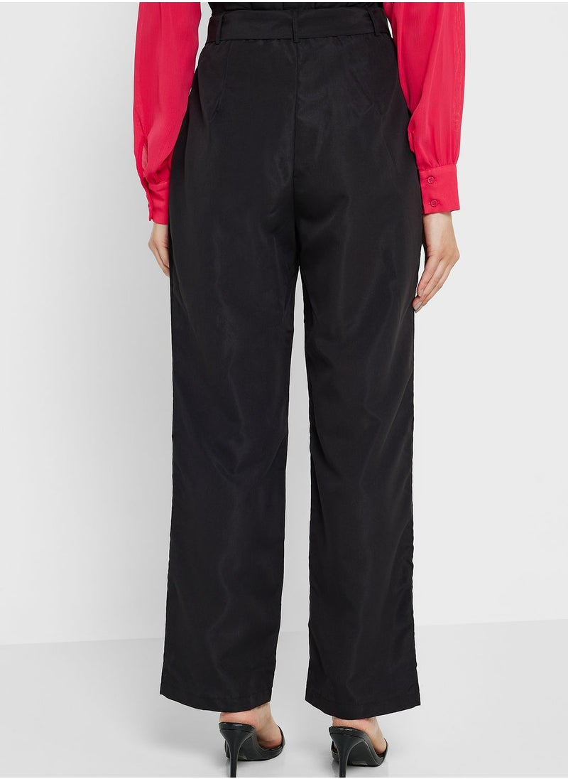 Ginger - Overlap Front Pleated Pants - Image 1