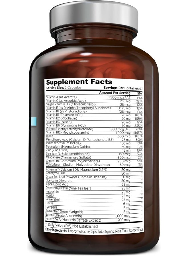 OmniBiotics Ultimate Multivitamin 120 Vegan Capsules for Men and Women - Image 2