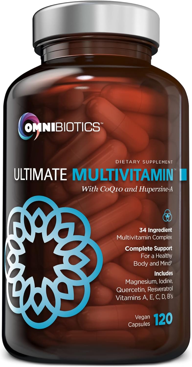 OmniBiotics Ultimate Multivitamin 120 Vegan Capsules for Men and Women - Image 1