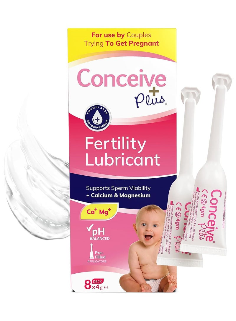 كونسيف_بلس زيوت التشحيم Conceive Plus Fertility - للنساء اللاتي يحاولن الحمل، 8 × 4 جرام من أدوات التطبيق المعبأة مسبقًا - Image 1