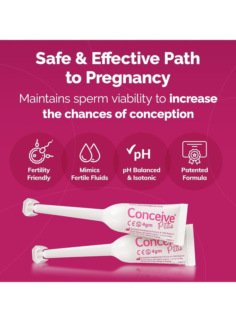 كونسيف_بلس زيوت التشحيم Conceive Plus Fertility - للنساء اللاتي يحاولن الحمل، 8 × 4 جرام من أدوات التطبيق المعبأة مسبقًا - Image 3