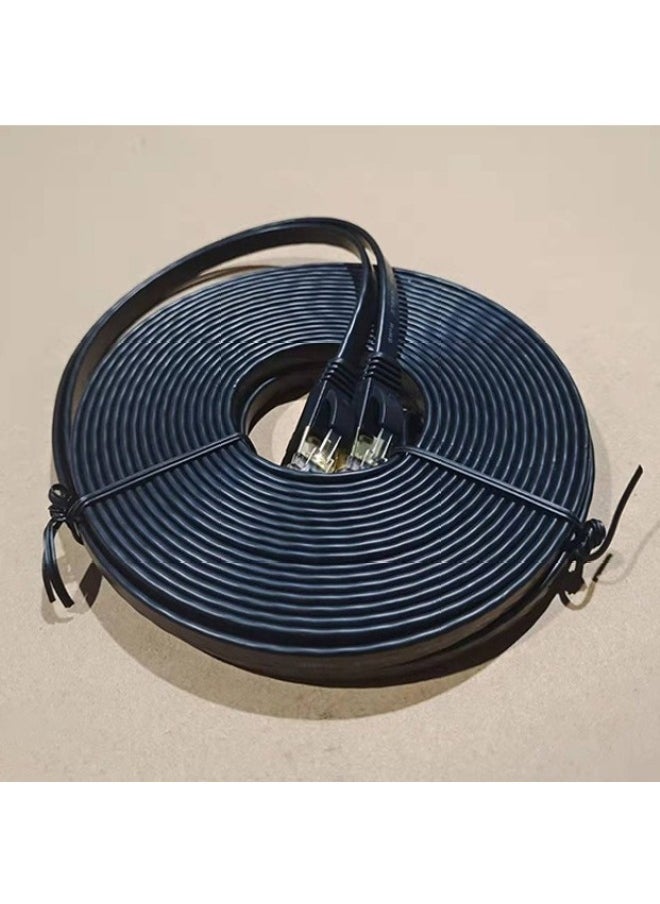 Generic Category 7 Household Shielded Twisted Pair Cat7 Broadband Connection Thin Line Computer Finished Flat Network Cable-Color:White-Line Length:2m  - Image 3