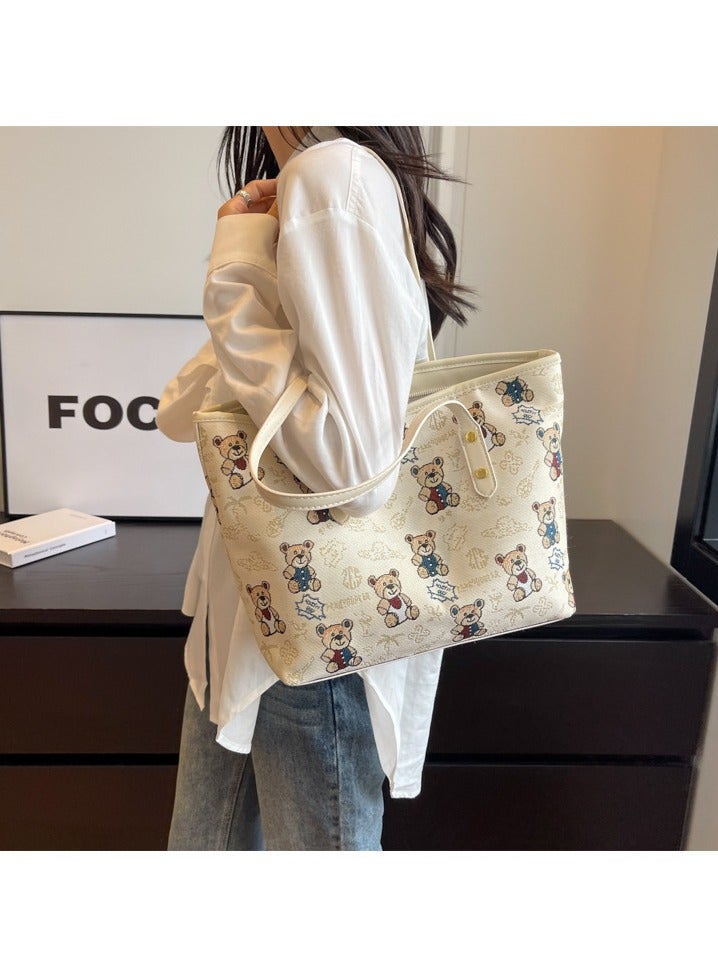 Teddy Bear Printed Tote Bag Fabric Shoulder Bag Handbag Women's Bag  - Image 2